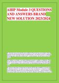 AHIP Module 3 QUESTIONS  AND ANSWERS BRAND  NEW SOLUTION 2023&sol;2024