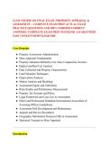 IAAO COURSE 201 FINAL EXAM &vert; PROPERTY APPRAISAL &  ASSESSMENT &ndash; COMPLETE EXAM PREP ACTUAL EXAM  PRACTICE QUESTIONS AND 100&percnt; VERIFIED CORRECT  ANSWERS &vert; COMPLETE EXAM PREP TESTBANK &vert; GUARANTEED  PASS &vert; INSTANT DOWNLOAD PDF 