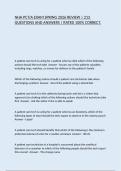 NHA PCT&sol;A EXAM SPRING 2026 REVIEW &vert; 213 QUESTIONS AND ANSWERS &vert; RATED 100&percnt; CORRECT&period;