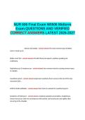 NUR 606 Final Exam NR606 Midterm Exam QUESTIONS AND VERIFIED CORRECT ANSWERS LATEST 2026-2027&period;