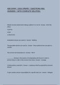 ADE EXAM &vert; 2026 UPDATE &vert; QUESTIONS AND ANSWERS &vert; WITH COMPLETE SOLUTION&period;