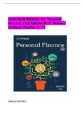 Solution Manual for Personal Finance&comma; 14th Edition by E&period; Thomas Garman & Raymond Forgue &vert; Chapters 1-17 &vert; Verified Step-by-Step Solutions &vert; Financial Planning&comma; Budgeting&comma; Investing&comma; Retirement Planning & Tax Strategies &vert; CPA&comma; CFP & Personal Finance Exam P