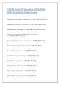 CNOR Exam Preparation 2025&sol;2026&colon; Complete Questions and Answers Study Guide