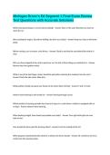 Michigan Driver's Ed Segment 1 Final Exam Review Test Questions with Accurate Solutions