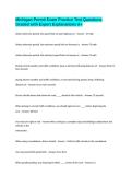 Michigan Permit Exam Practice Test Questions Graded with Expert Explanations A&plus;