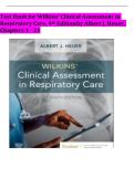 Test Bank for Wilkins' Clinical Assessment in Respiratory Care&comma; 9th Edition by Albert J&period; Heuer &vert; Chapters 1-21 &vert; Verified Questions & Answers with NBRC&reg;-Style Rationales &vert; CRT&comma; RRT & Respiratory Therapy Exam Prep