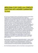 ABFM EXAM STUDY GUIDE 2026 COMPLETE QUESTIONS WITH ANSWERS GUARANTEED TO PASS