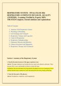 RESPIRATORY SYSTEM &ndash; FINAL EXAM 2026 RESPIRATORY &lpar;COMPLETE DETAILED &comma; QUALITY  ANSWERS&rpar; - Learning &lpar;Verified by Expert&rpar; 100&percnt;  TRUSTED Complete&comma; trusted solutions and explanations