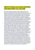 ABFM TEST BANK 2026 SOLVED QUESTIONS AND EXAM SCRIPT FULL SOLUTION