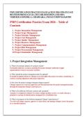 PMP CERTIFICATION PRACTICE EXAM LATEST 2026 UPDATE FAST  REVIWED FROM ACTUAL TEST 100 QUESTIONS AND 100&percnt;  VERIFIED ANSWERS&vert; A&plus; GRADE Q&A &vert; INSTANT DOWNLOAD PDF