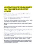 ACLS COMPREHENSIVE EXAMINATION TEST 2026 FULL QUESTIONS AND CORRECT ANSWERS