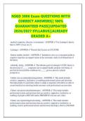 NSGD 3006 Exam QUESTIONS WITH  CORRECT ANSWERS&vert;&vert; 100&percnt;  GUARANTEED PASS&vert;&vert;UPDATED  2026&sol;2027 SYLLABUS&vert;&vert;ALREADY  GRADED A&plus;