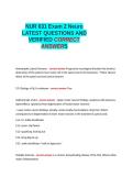 NUR 631 Exam 2 Neuro LATEST QUESTIONS AND VERIFIED CORRECT ANSWERS&period;docx