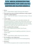 PLTW - MEDICAL INTERVENTIONS FINAL COMPREHENSIVE STUDY GUIDE 2026 FULL QUESTIONS AND SOLUTIONS GRADED A&plus;
