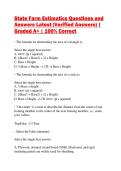 State Farm Estimatics Questions and Answers Latest &lpar;Verified Answers&rpar; &vert; Graded A&plus; &vert; 100&percnt; Correct