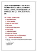 TRUCK AND TRANSPORT MECHANIC RED SEAL  EXAM 2026 PRACTICE EXAM QUESTIONS AND  CORRECT ANSWERS &lpar;VERIFIED ANSWERS&rpar; PLUS  RATIONALES 2026 Q&A &vert; INSTANT DOWNLOAD  PDF