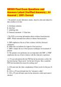 NR509 Final Exam Questions and Answers Latest &lpar;Verified Answers&rpar; &vert; A&plus; Assured &vert; 100&percnt; Correct