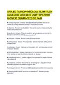 APPLIED PATHOPHYSIOLOGY EXAM STUDY GUIDE 2026 COMPLETE QUESTIONS WITH ANSWERS GUARANTEED TO PASS