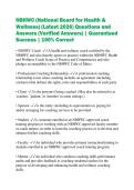 NBHWC &lpar;National Board for Health & Wellness&rpar; &lpar;Latest 2026&rpar; Questions and Answers &lpar;Verified Answers&rpar; &vert; Guaranteed Success &vert; 100&percnt; Correct