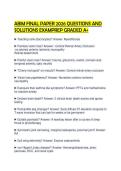 ABIM FINAL PAPER 2026 QUESTIONS AND SOLUTIONS EXAMPREP GRADED A&plus;
