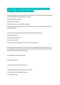 Nursing Leadership Exam Revision Questions with Complete Reliable Explanations