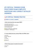 ATI CRITICAL THINKING EXAM PROCTORED EXAM COMPLETE QUESTIONS AND CORRECT DETAILED ANSWERS&period;pdf