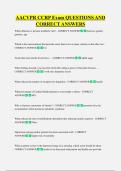 AACVPR CCRP Exam QUESTIONS AND  CORRECT ANSWERS
