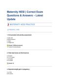 Maternity HESI &lowbar; Correct Exam Questions & Answers &ndash; Latest Update&period;pdf