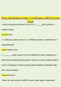 ADEQ Water Distribution Grade 1 Certification Practice Exam 2026 &vert; Backflow & Cross-Connection Prevention &vert; Questions & Verified Answers &vert; Grade A&plus; Prep &vert; Instant PDF Download