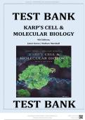 Karp&rsquo;s Cell and Molecular Biology Test Bank 9th Edition by Karp Complete Exam Prep All Chapters Verified Answers