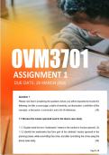 OVM3701 Assignment 2 Semester 1 ANSWERS 2026 - Due 28 March 2026