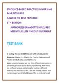 2026 NGN NCLEX Test Bank for Evidence-Based Practice in Nursing & Healthcare 5th Ed by Melnyk &vert; MCQs Rationales Clinical Judgment
