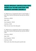 POLICE SERGEANT CERTIFICATION FINAL PAPER 2026 SOLVED QUESTIONS AND ACCURATE ANSWERS GRADED A&plus;