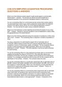 CON 2370 SIMPLIFIED ACQUISITION PROCEDURES QUESTIONS & ANSWERS