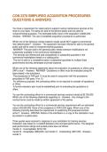 CON 2370 SIMPLIFIED ACQUISITION PROCEDURES QUESTIONS & ANSWERS