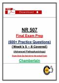 Chamberlain NR 507 Final Exam &lpar;2026&rpar; &ndash; Adv Patho Q&A &lpar;Actual PDF&rpar;