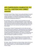 APR COMPREHENSIVE EXAMINATION TEST 2026 FULL QUESTIONS AND CORRECT ANSWERS