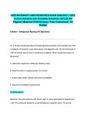 HESI MATERNITY AND PEDIATRICS EXAM 2026&sol;2027 &vert; 100&percnt; Correct Answers with Complete Solutions &vert; NCLEX-RN Aligned &vert; Maternal-Child Nursing &vert; Pass Guaranteed - A&plus; Graded