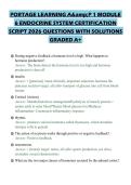 PORTAGE LEARNING A&P 1 MODULE 6 ENDOCRINE SYSTEM CERTIFICATION SCRIPT 2026 QUESTIONS WITH SOLUTIONS GRADED A&plus;
