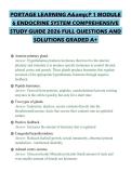 PORTAGE LEARNING A&P 1 MODULE 6 ENDOCRINE SYSTEM COMPREHENSIVE STUDY GUIDE 2026 FULL QUESTIONS AND SOLUTIONS GRADED A&plus;