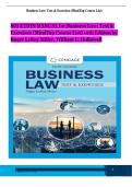 Solution Manual for Business Law&colon; Text & Exercises&comma; 10th Edition by Roger LeRoy Miller & William E&period; Hollowell  Chapters 1-23 &vert; Verified Step-by-Step Solutions &vert; Contracts&comma; Torts&comma; Business Organizations&comma; Sales&comma; Agency &vert; CPA Exam & Business Law Prep 