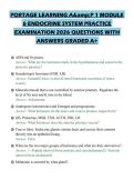 PORTAGE LEARNING A&P 1 MODULE 6 ENDOCRINE SYSTEM PRACTICE EXAMINATION 2026 QUESTIONS WITH ANSWERS GRADED A&plus;