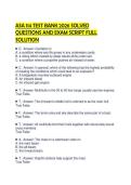ASA 114 TEST BANK 2026 SOLVED QUESTIONS AND EXAM SCRIPT FULL SOLUTION