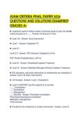 ASAM CRITERIA FINAL PAPER 2026 QUESTIONS AND SOLUTIONS EXAMPREP GRADED A&plus;