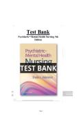 Psychiatric-Mental Health Nursing 8th edition by Videbeck Test Bank