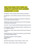 ASAP PACE EXAM STUDY GUIDE 2026 COMPLETE QUESTIONS WITH ANSWERS GUARANTEED TO PASS