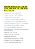 ATI PHARMACOLOGY TEST BANK 2026 SOLVED QUESTIONS AND EXAM SCRIPT FULL SOLUTION