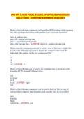  ITN 170 LINUX FINAL EXAM LATEST QUESTIONS AND SOLUTIONS - VERIFIED ANSWERS 2026&sol;2027