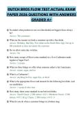 DUTCH BROS FLOW TEST ACTUAL EXAM PAPER 2026 QUESTIONS WITH ANSWERS GRADED A&plus;