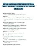 DUTCH BROS FLOW TEST CERTIFICATION SCRIPT 2026 QUESTIONS WITH SOLUTIONS GRADED A&plus;